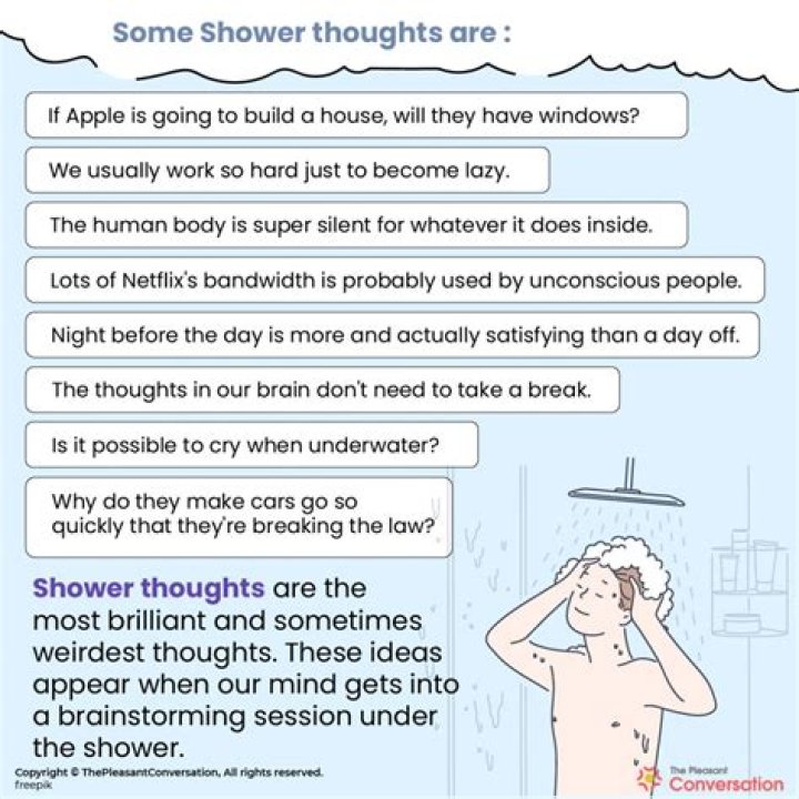 150 Random Shower Thoughts That Will Make You Think TrendRadars