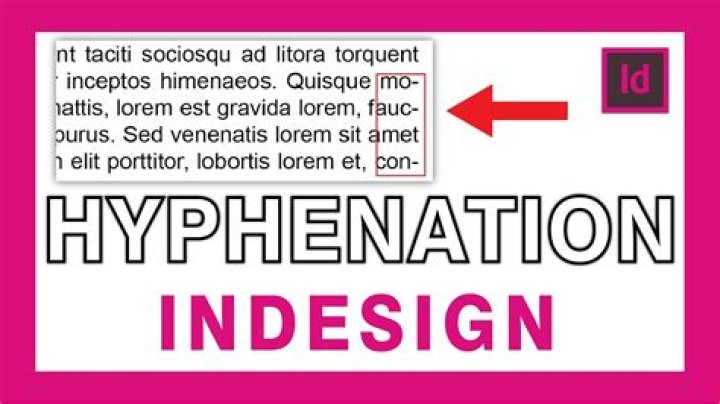 Adobe Indesign hyphenation settings explained YouTube