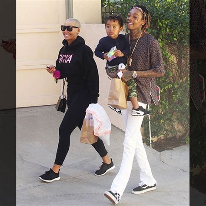 Amber Rose, Wiz Khalifa & Sebastian from Stars Celebrate Father's Day