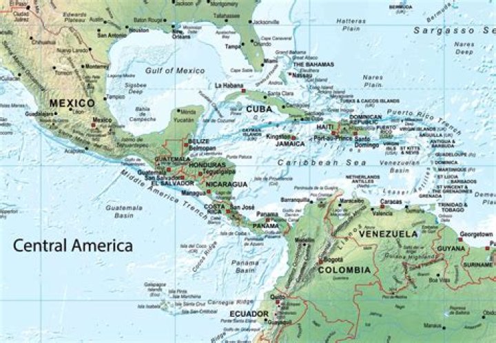 Am&eacute;rica Central Central America Map Facts Countries Capitals