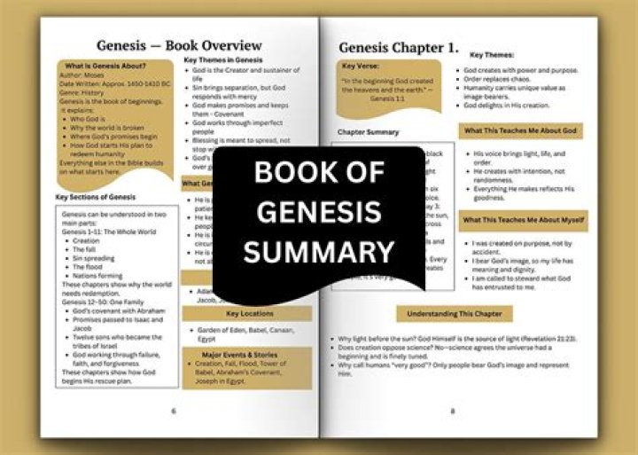 Book Of Genesis Summary