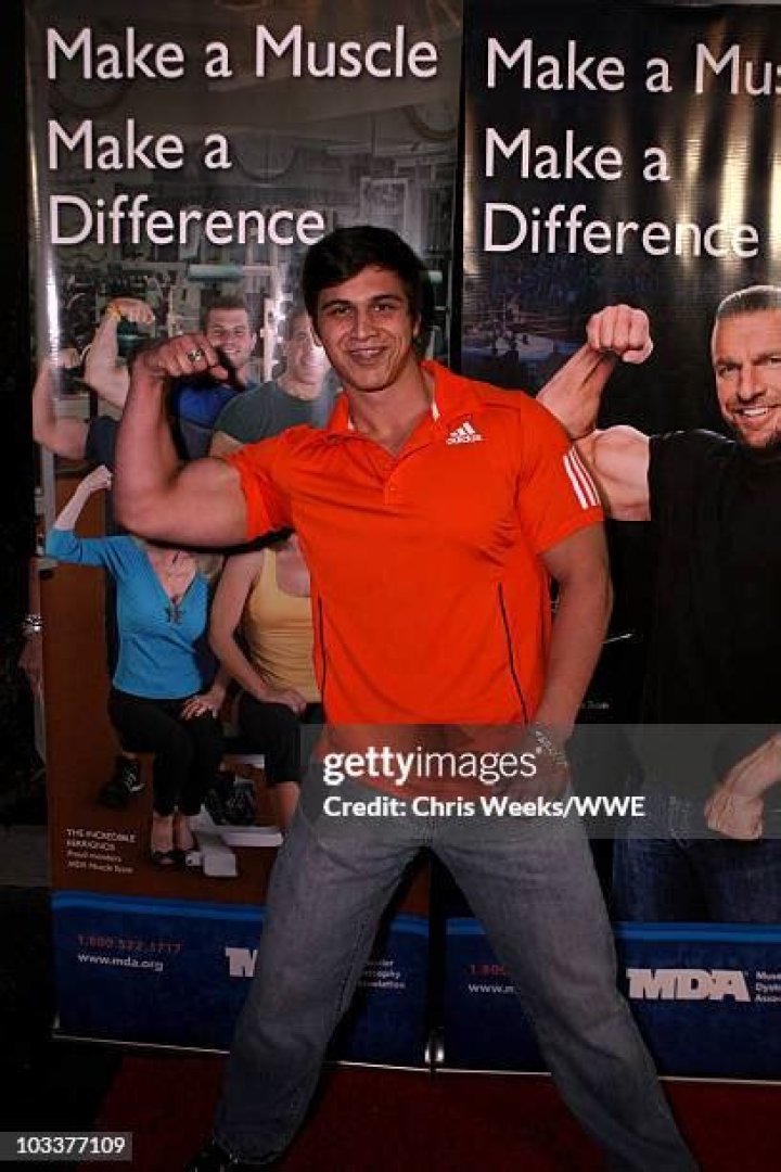 Brent Ferrigno arrives at the WWE SummerSlam Kickoff Party held at