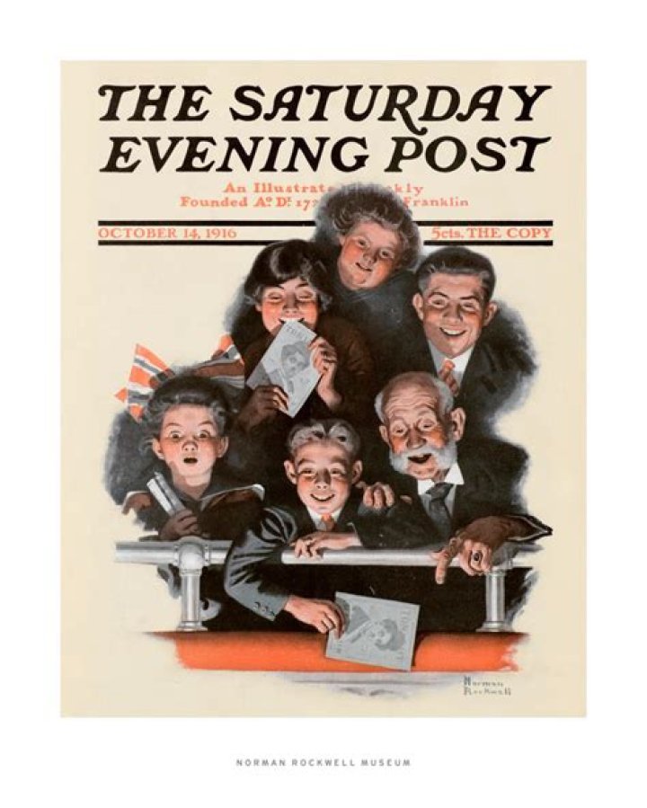 Charlie Chaplin Fans, 1916 by Norman Rockwell Paper Print Norman