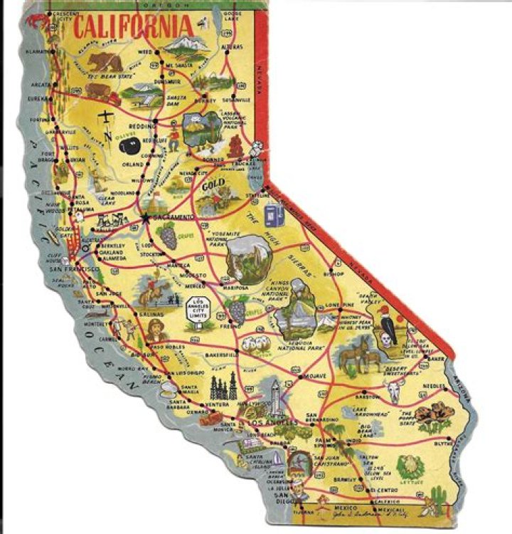 Charming California Map Wells Printable Map