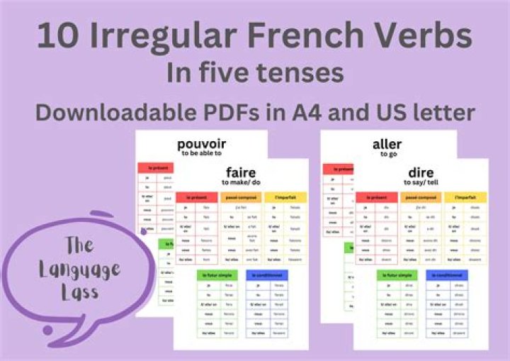 Complete List Of French Irregular Verbs Printable Templates Free