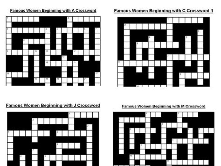 Crosswords on Famous People Beginning With... BUNDLE Teaching Resources