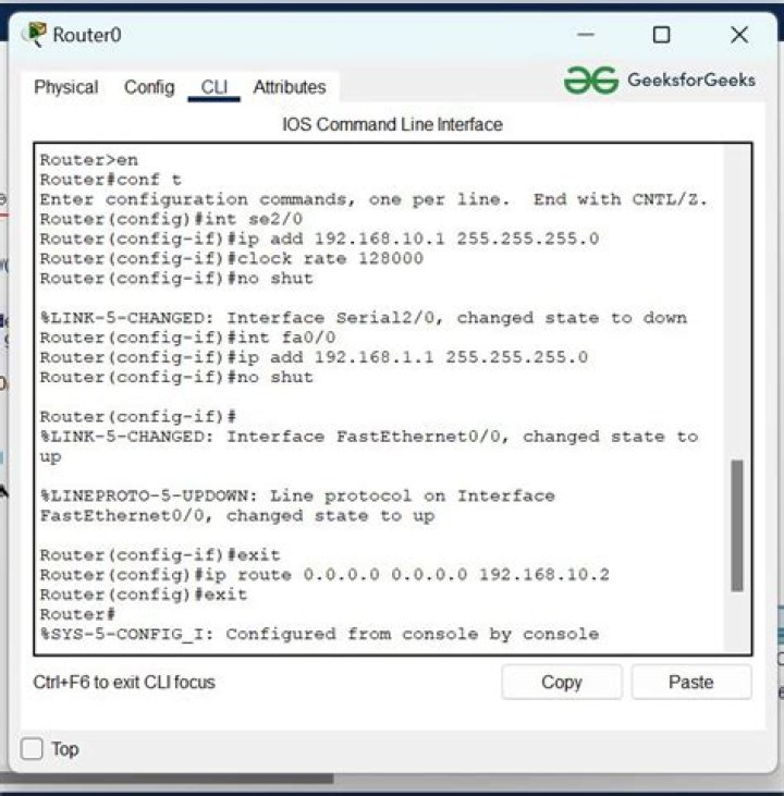 Default Route in Cisco Routers