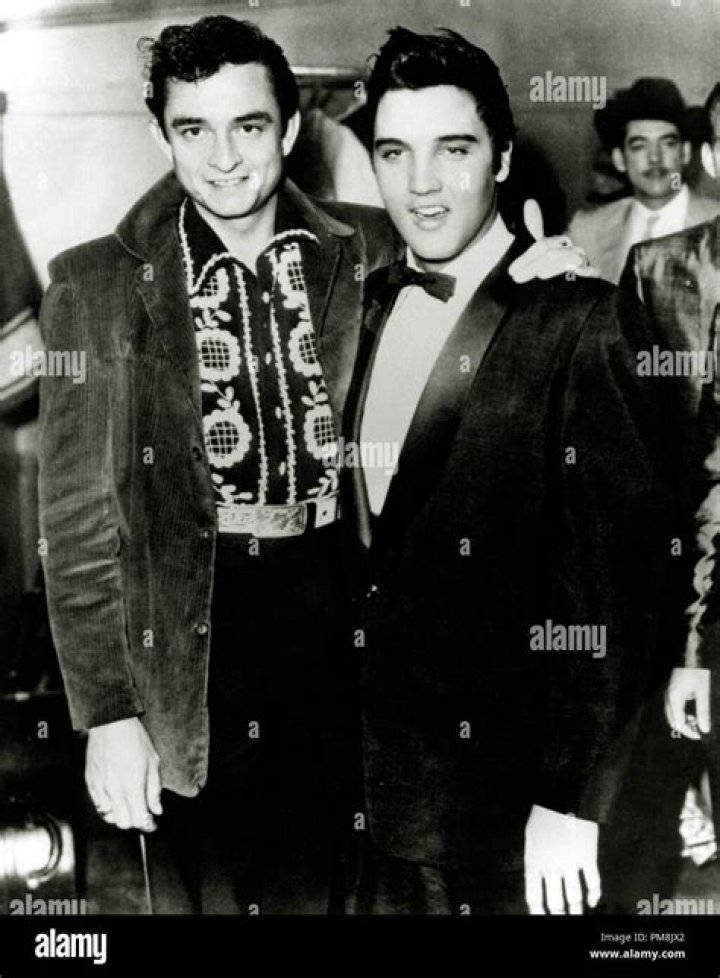 Elvis Presley and Johnny Cash at the Grand Ole Opry, December 1957
