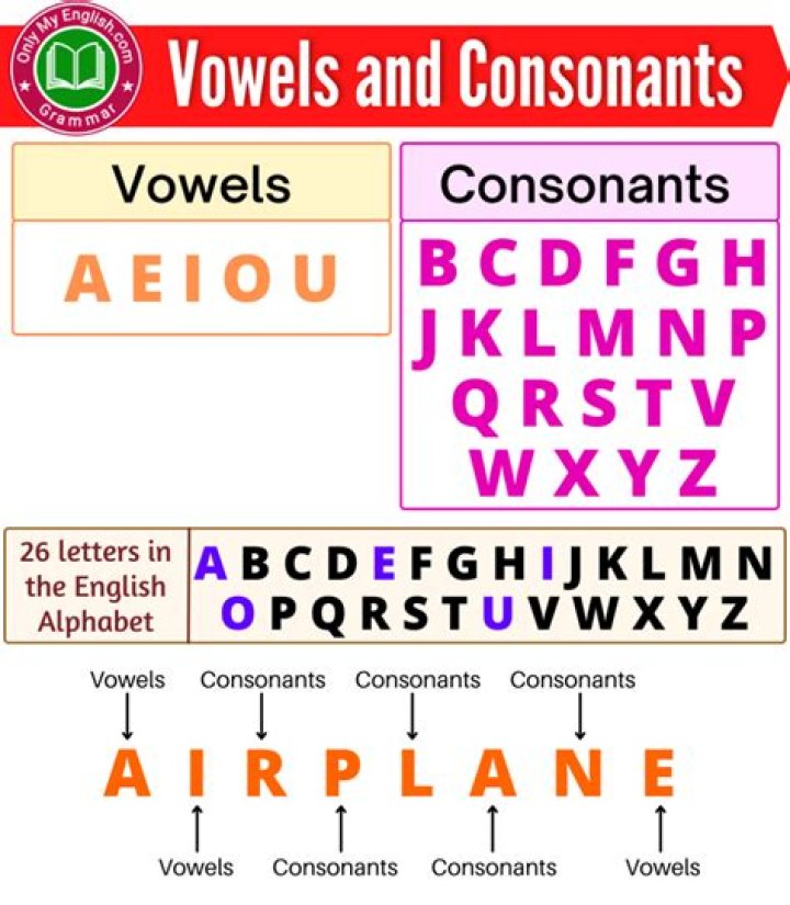 English Alphabet Vowels And Consonants IMAGESEE