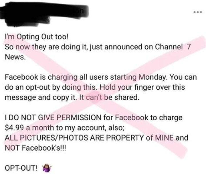 Fact check Is Facebook about to start charging users? Should you optout?