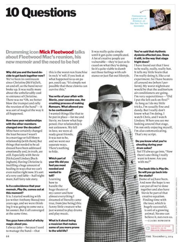 Fleetwood Mac News MICK FLEETWOOD &ldquo;I would love the elements that are not healed to be healed&rdquo;