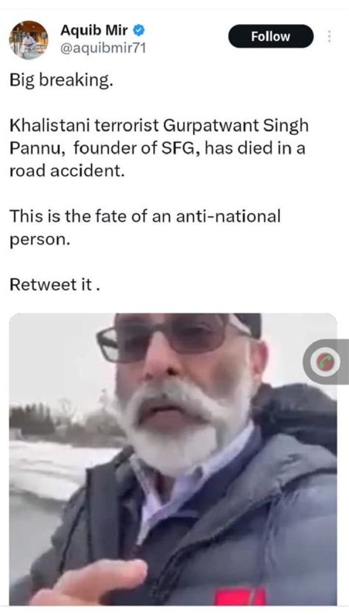 Gurpatwant Singh Pannu's Fatal Accident: Details And Aftermath
