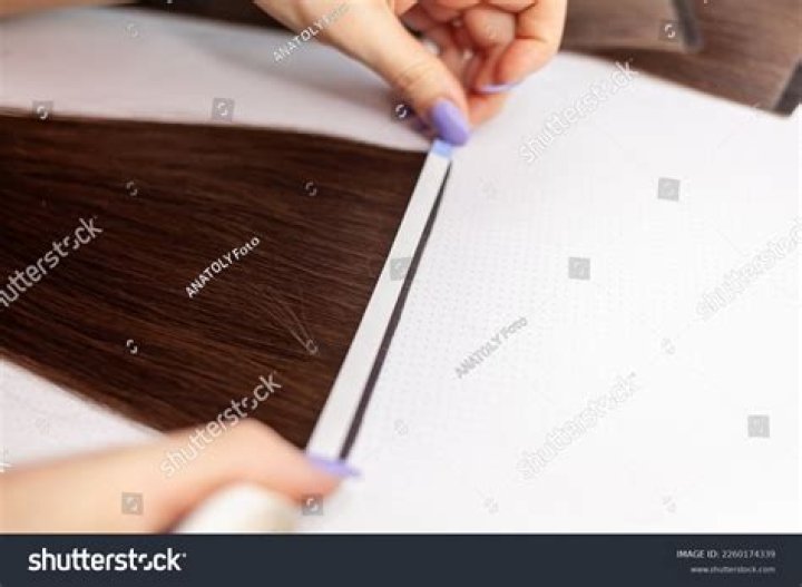 Hair Extensions To Thicken Your Own. Individual Strands of Hair Stock