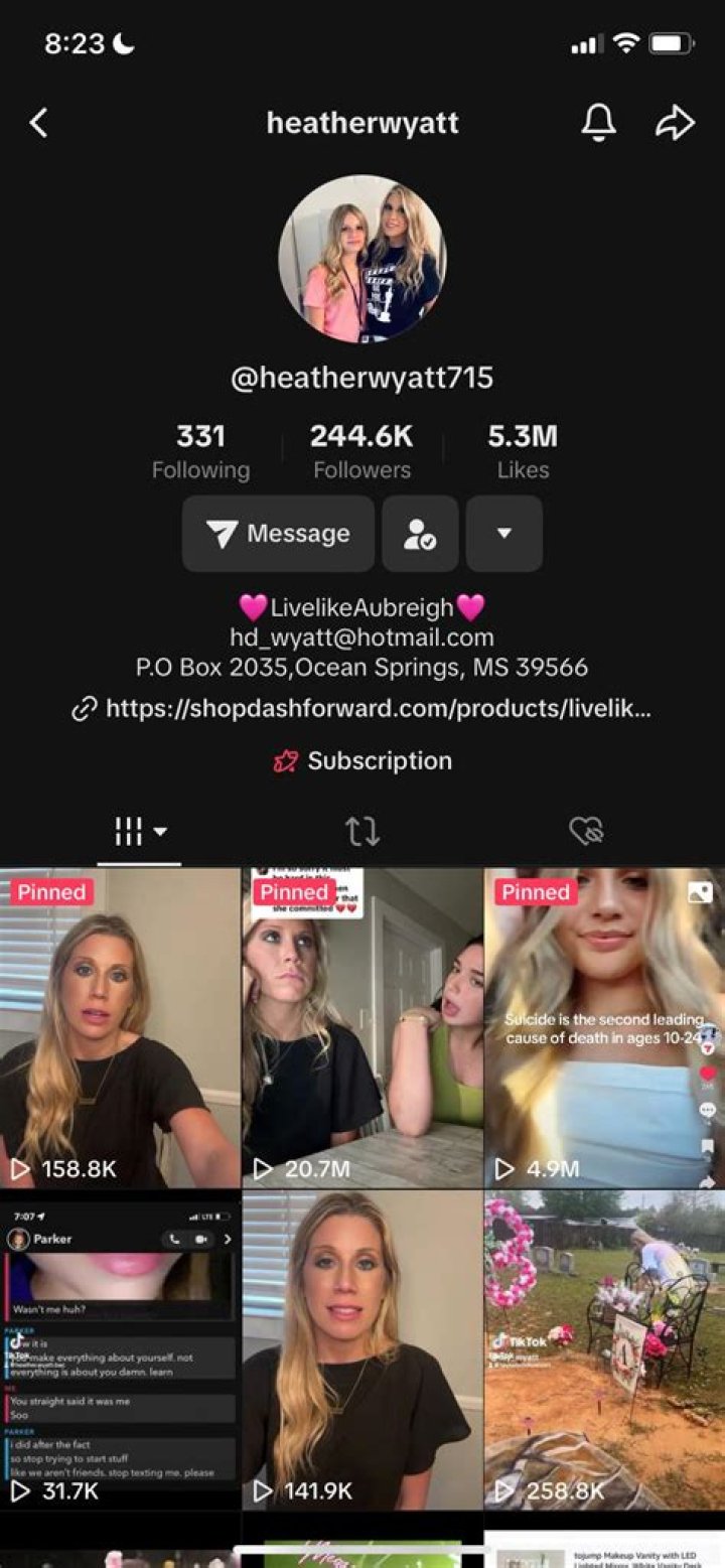 Heather Wyatt / Aubreigh Wyatt r/tiktokgossip