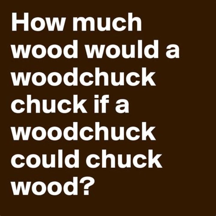 How Much Wood Would A Woodchuck Chuck If A Woodchuck Could