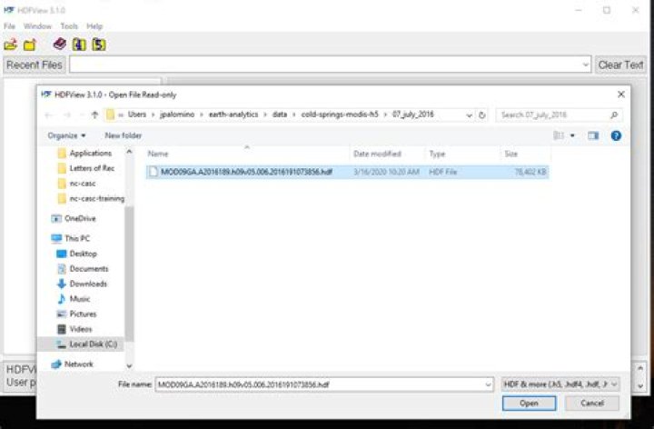 Introduction to the HDF4 Data Format Explore H4 Files Using HDFView