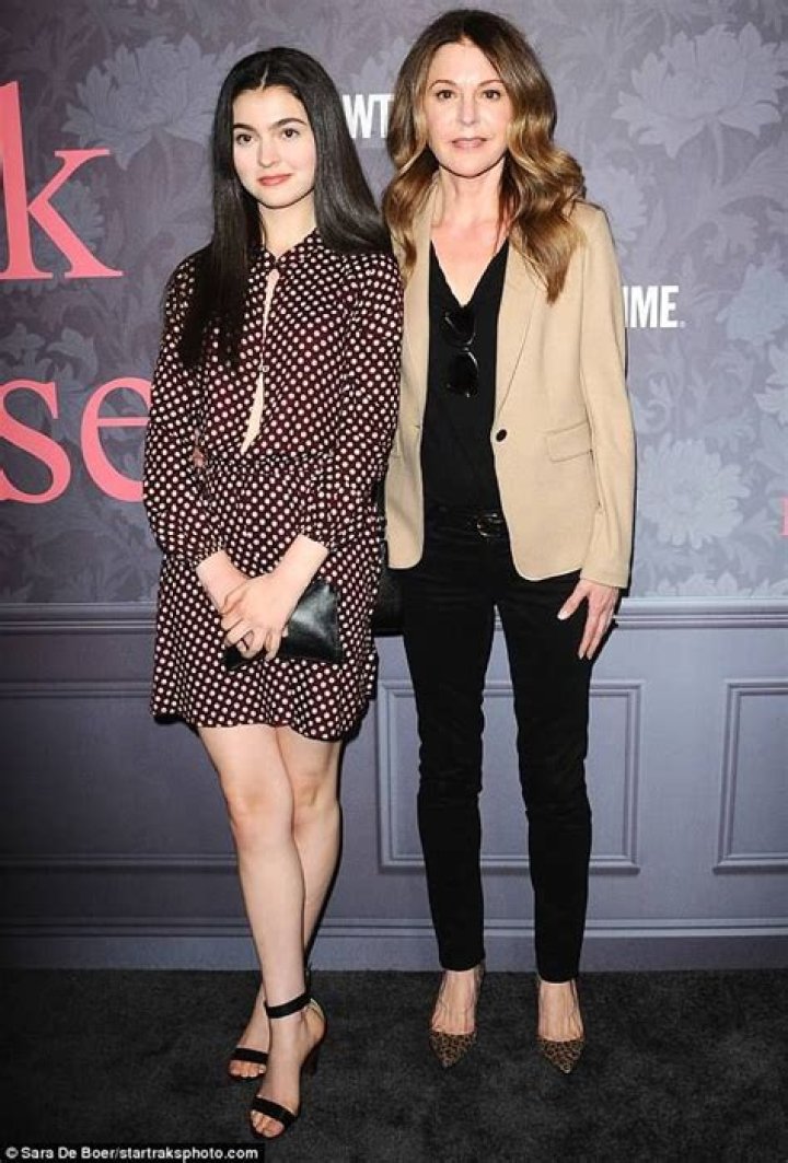 Jane Leeves, 57, is joined by lookalike daughter Isabella at Patrick