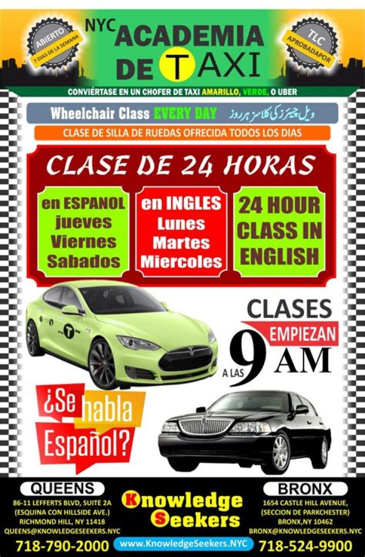 Knowledge Seekers NYC TLC Renewal Class English