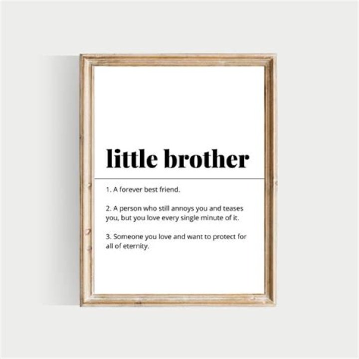 Little Brother Definition // Printable poster Family Etsy in 2021