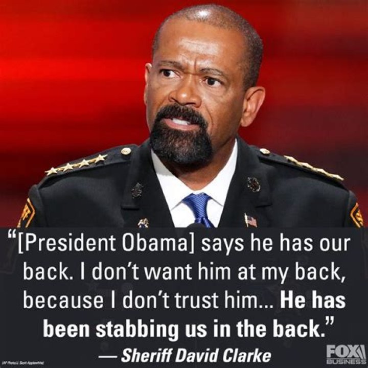 Looks like Sheriff David Clarke's "army" medals might be B.S.