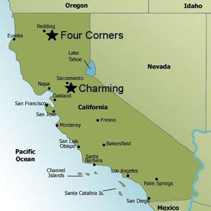 Map Of Charming California secretmuseum