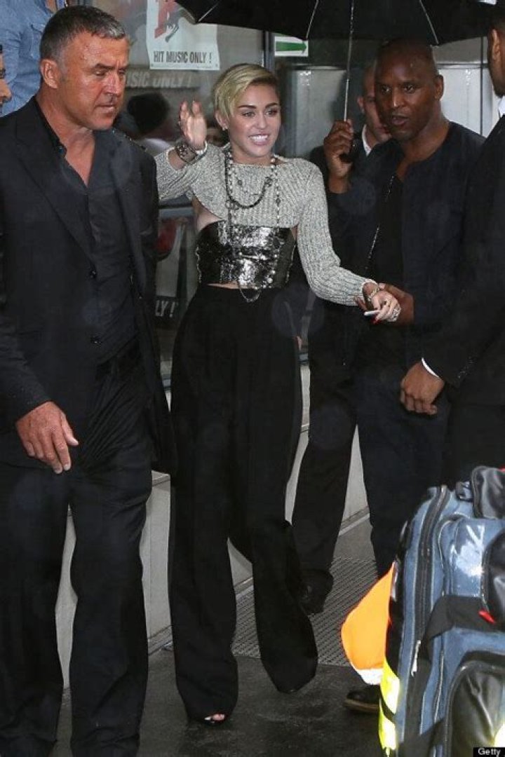 Miley Cyrus Has Nip Slip Wardrobe Malfunction As She Leaves Paris Radio