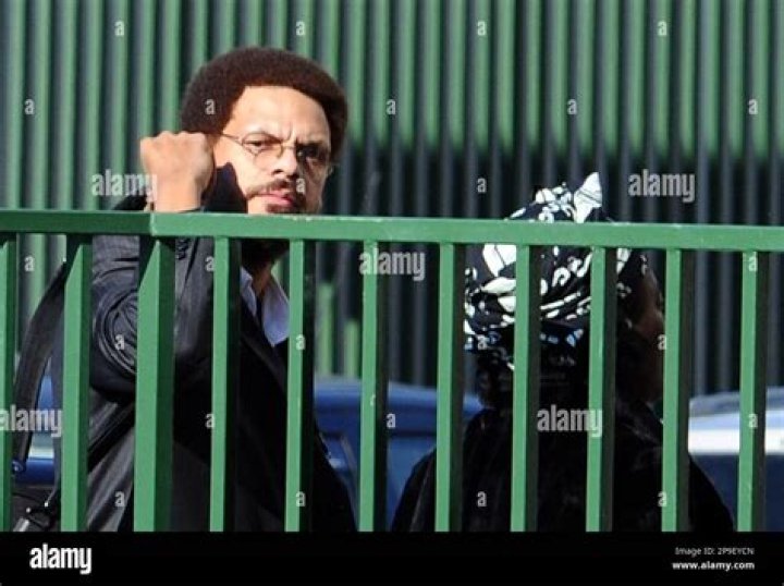 Nelson Lumumba Lee, left, grandson of Miriam Makeba, the South African