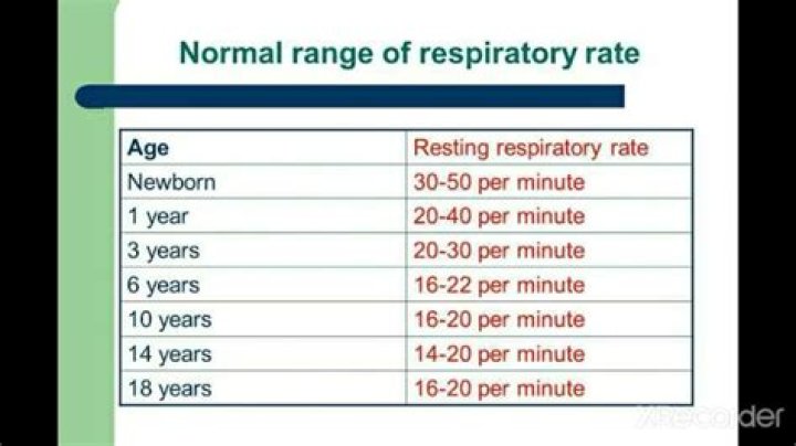 Normal Respiratory Rate According To Age YouTube