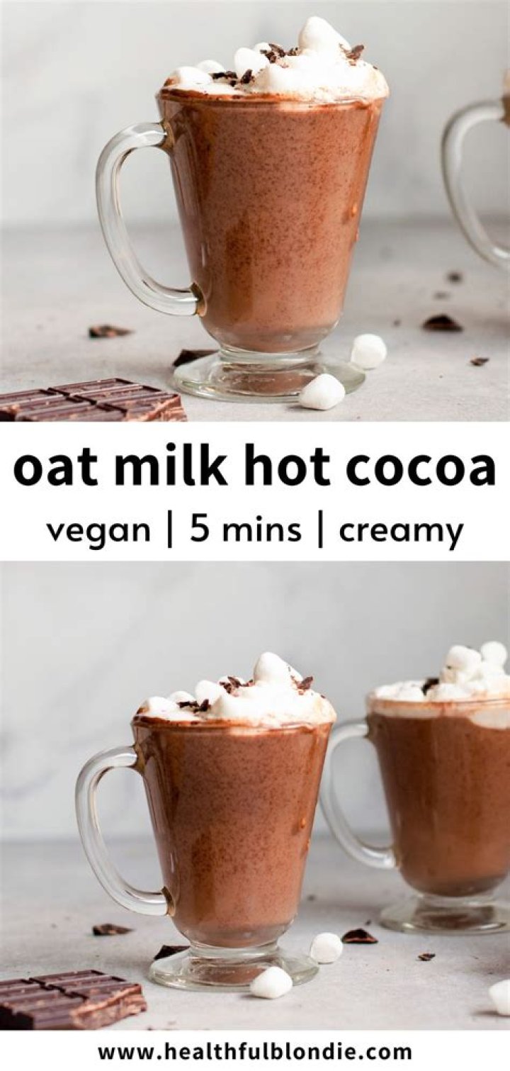 Oat Milk Hot Chocolate Healthful Blondie