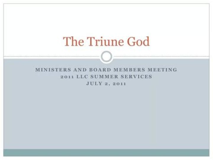 PPT THE TRIUNE GOD PowerPoint Presentation, free download ID2503810