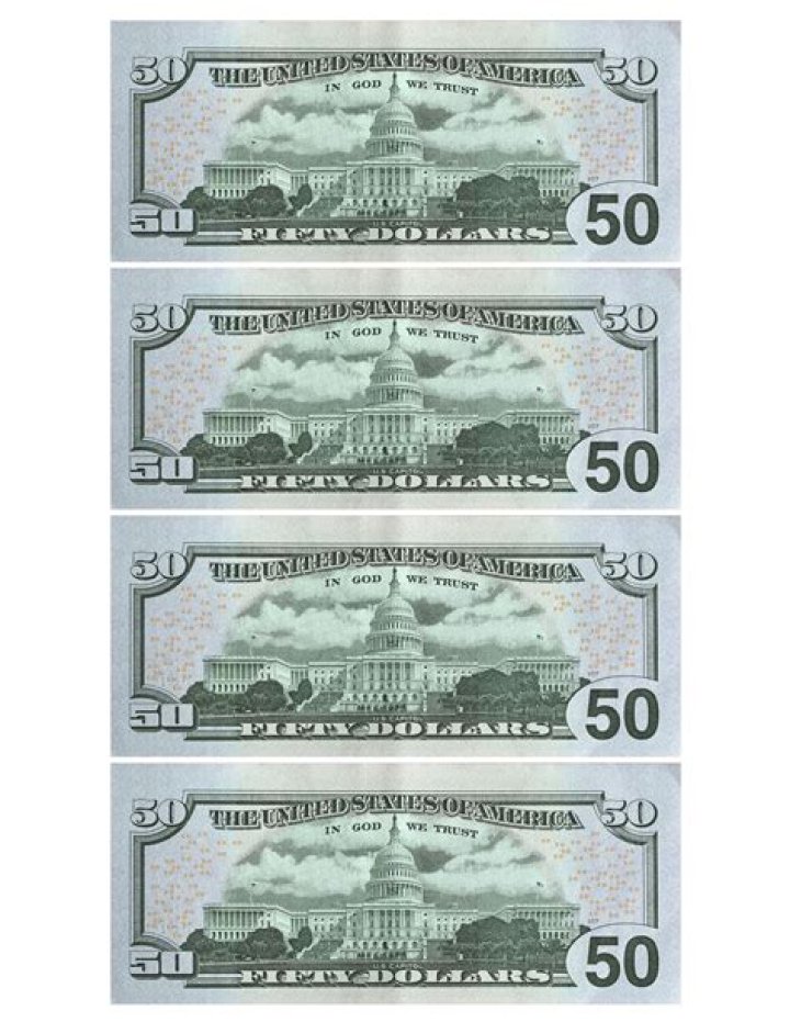 Printable High Resolution 50 Dollar Bill 2023 Calendar Printable