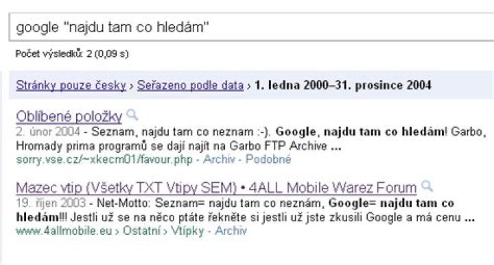 Seznam.Cz Seznam Najdu tam, co hled&aacute;m