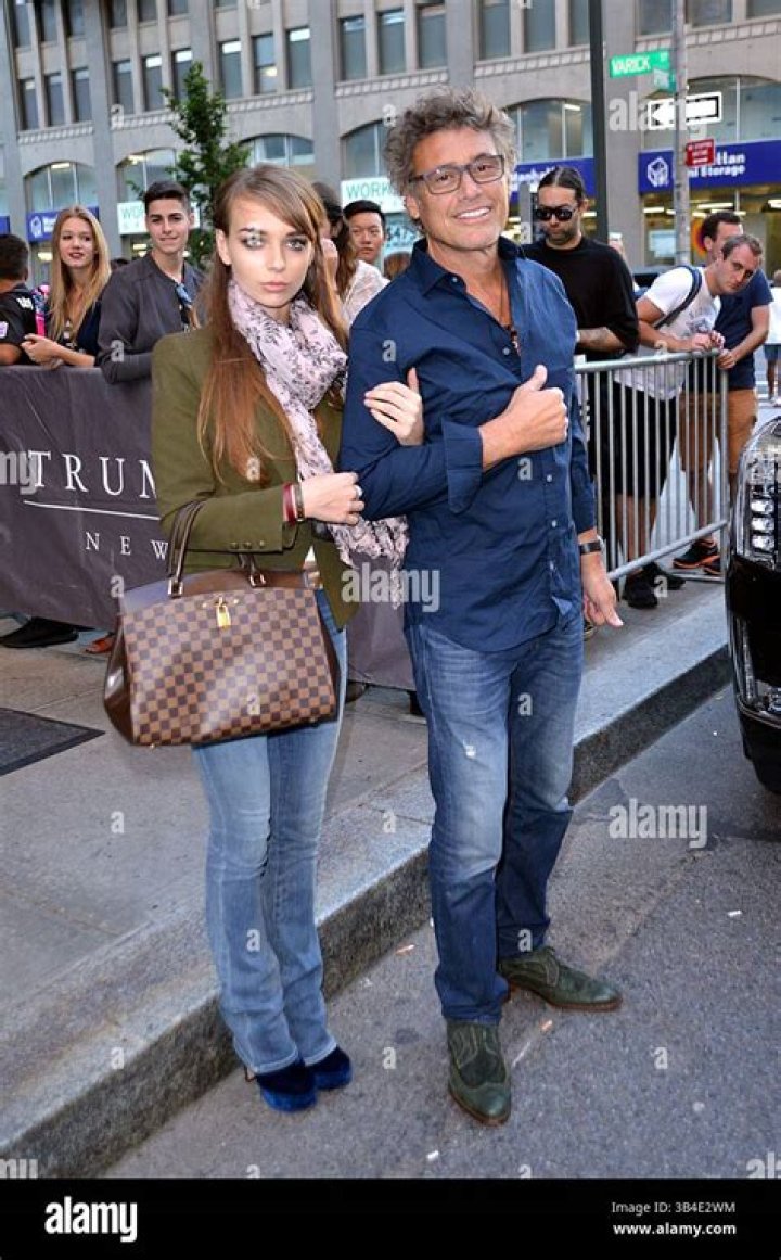 Steven Bauer and his girlfriend Lyda Loudon outside Fig and Olive in West Hollywood Featuring