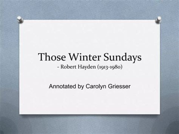 Those Winter Sundays &mdash; Robert HAYDEN Detailed Analysis and Video