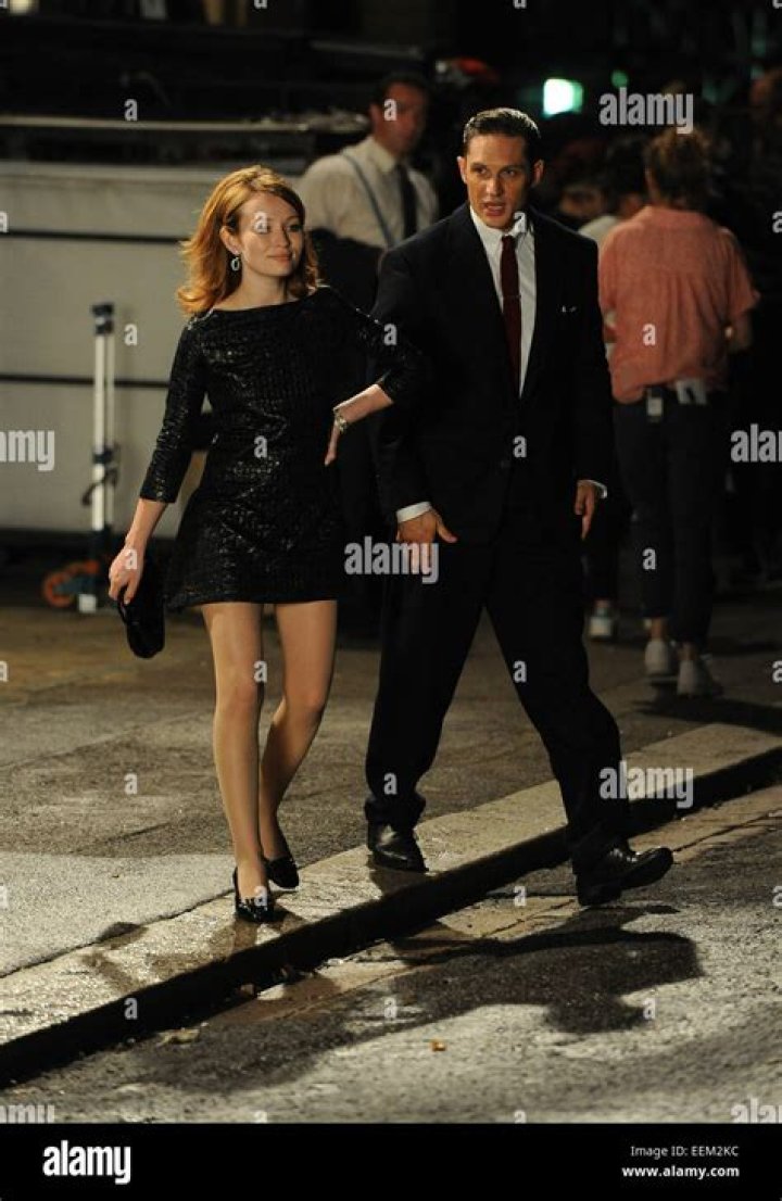 Tom Hardy and Emily Browning cracked up on the set of Legend in This