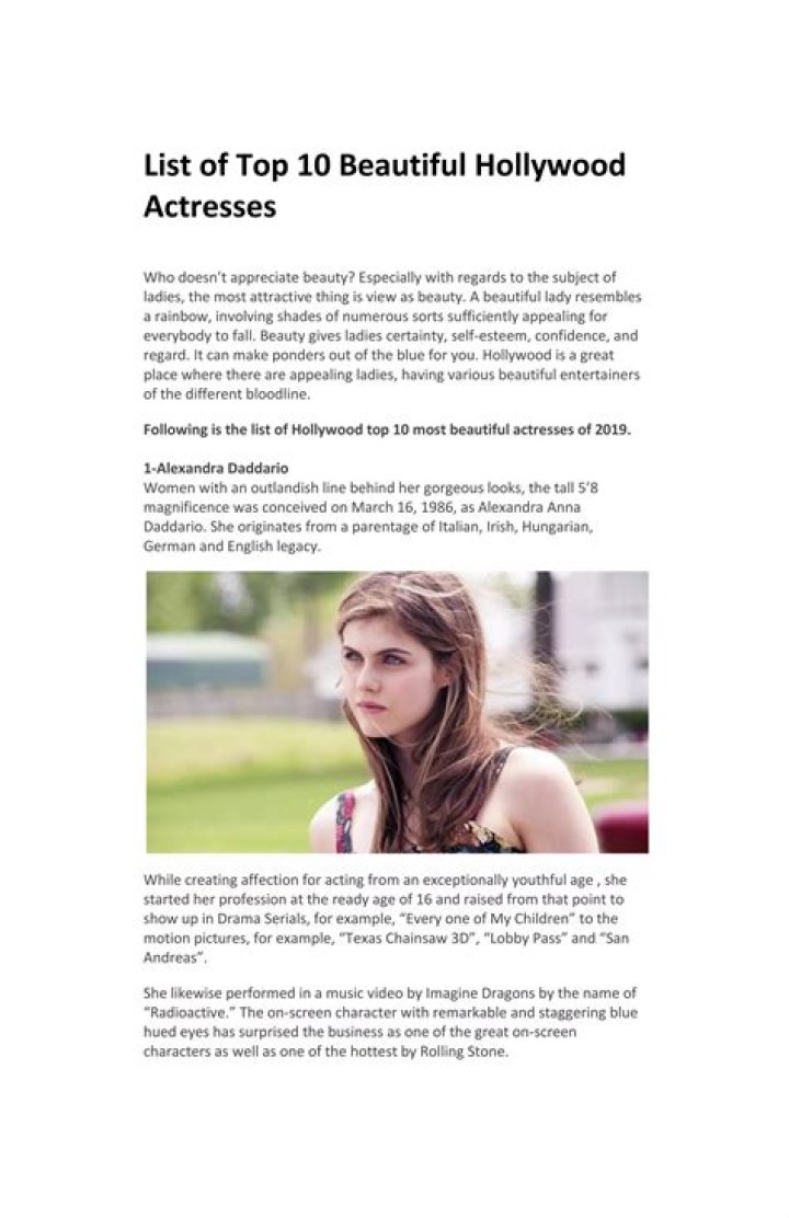 Top 10 Beautiful Hollywood Actresses 2020 Chaseer