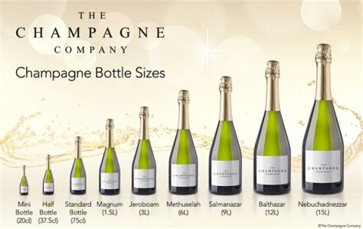 Traditional Champagne Bottle Size Chart and Measurements. Demi to