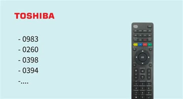 Universal Remote Codes for Toshiba TV The full List (3, 4, and 5