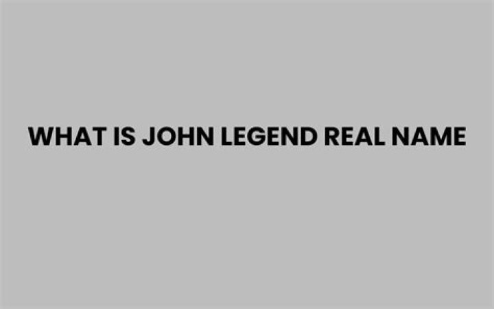 What Is John Legend's Real Name? POPSUGAR Celebrity