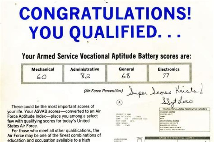 What is the ASVAB score for the Marines?