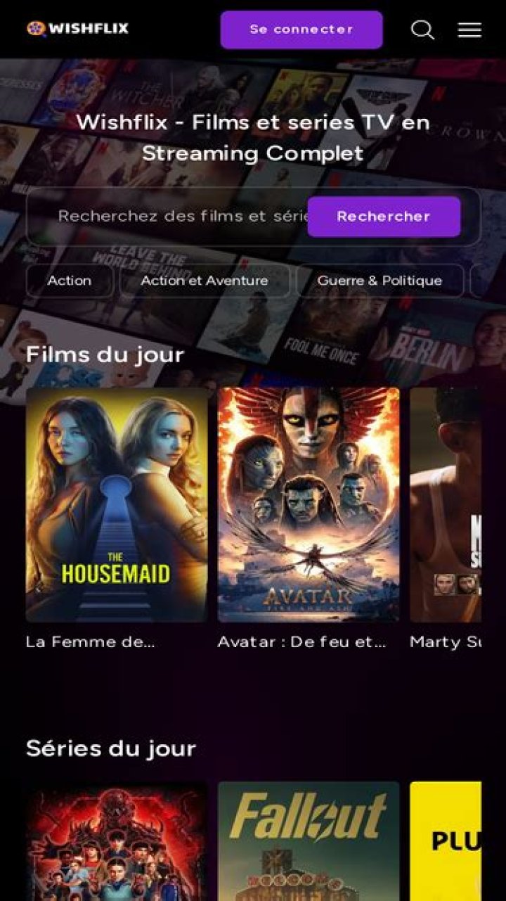 WishFlix Site de streaming officiel sans Pub